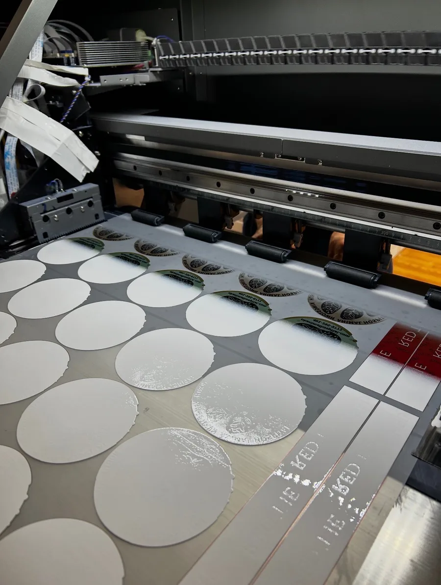 DTF printer producing custom transfers